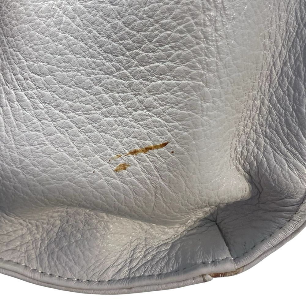 Dooney & Bourke Dillen Handbag White Pebbled Leather Purse No Crossbody Strap - Picture 6 of 11